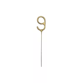 Arany csillagszóró 9-es szám - arany - 15 cm
