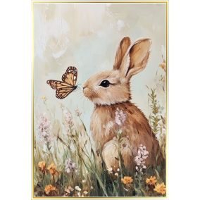 Nyuszi pillangóval A4 poszter