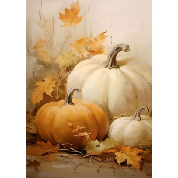 Őszi dekor poszter - Tök kompozíció A4 poszter