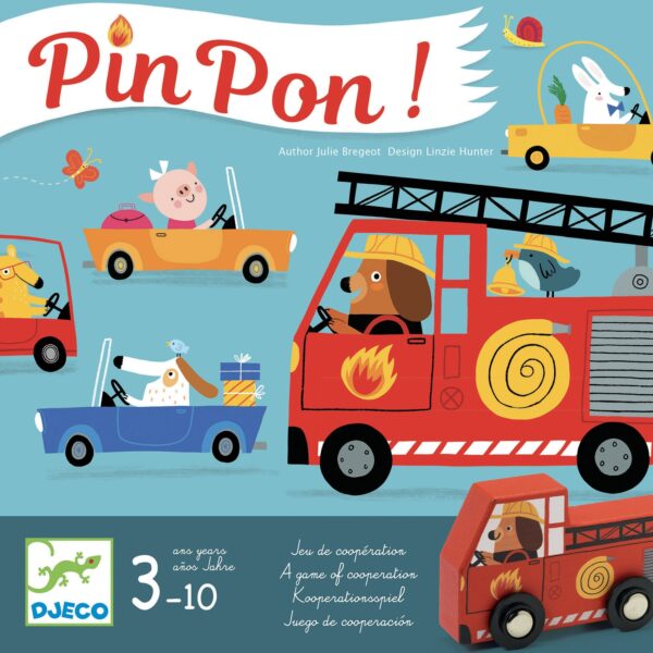 PinPon Tűzoltás - Djeco kooperatív társasjáték