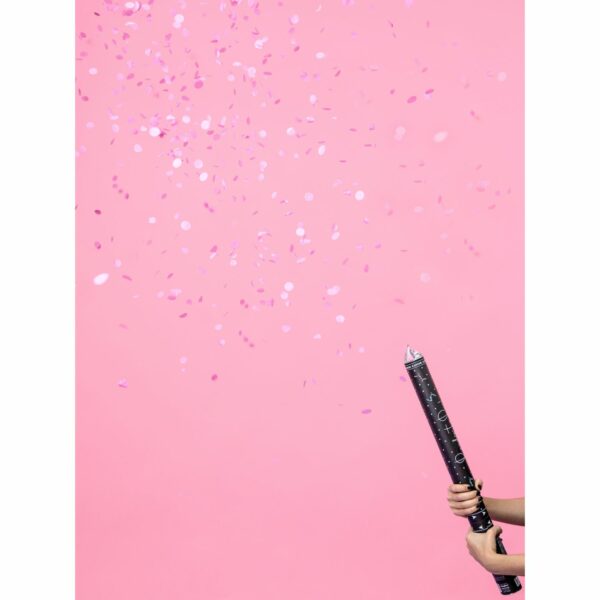 Babaváró konfetti ágyú - pink - 60 cm