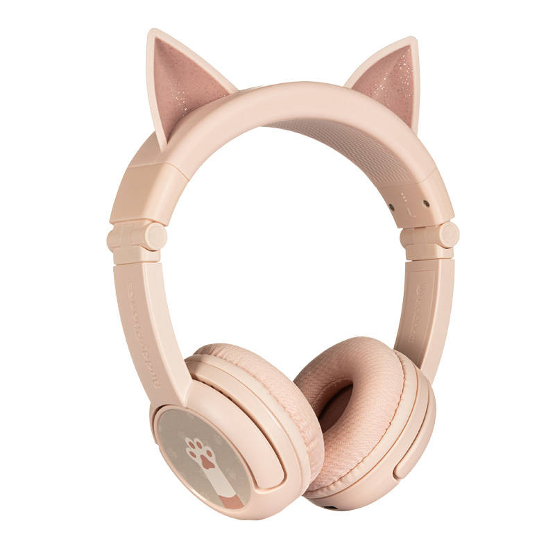 BuddyPhones Play Ears Plus gyerek fejhallgató - cica