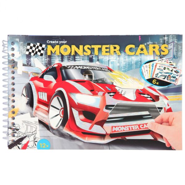 Monster Cars kreatív matricás album